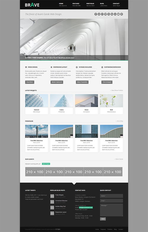 構筑商業未來 專業商務建筑設計公司網站模板與設計指南